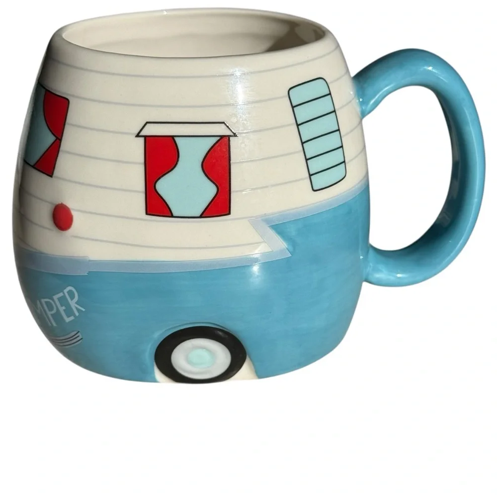 BASS PRO SHOPS HAPPY CAMPER CERAMIC MUG – 16 OZ CAMPER VAN DESIGN